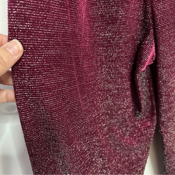 Michael Kors Women's Size 2X Purple Drawstring Jogger Pants Metallic Party Cool - Picture 6 of 13